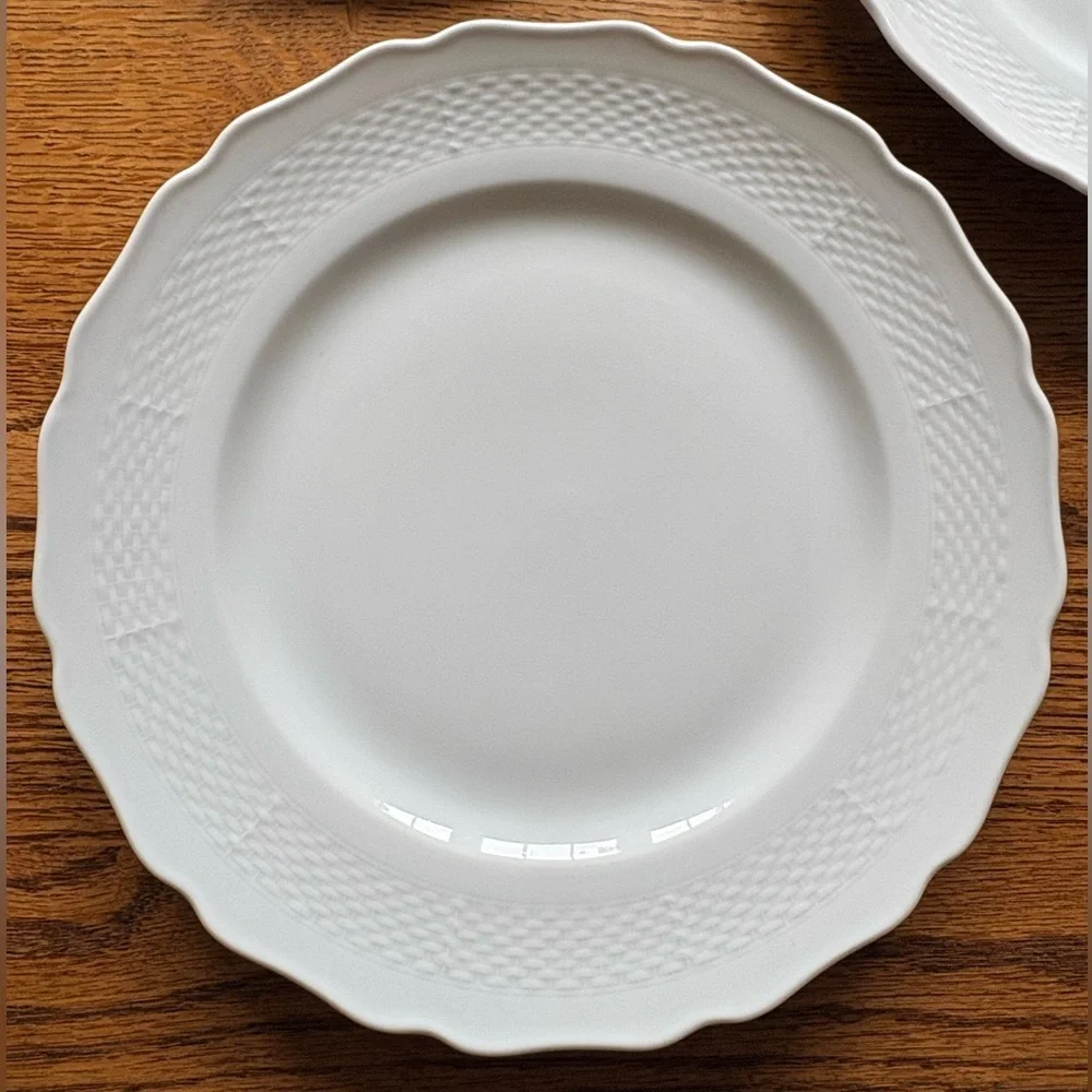 Belvedere by Kaiser W Germany set of 5 White plates ~10.5 in